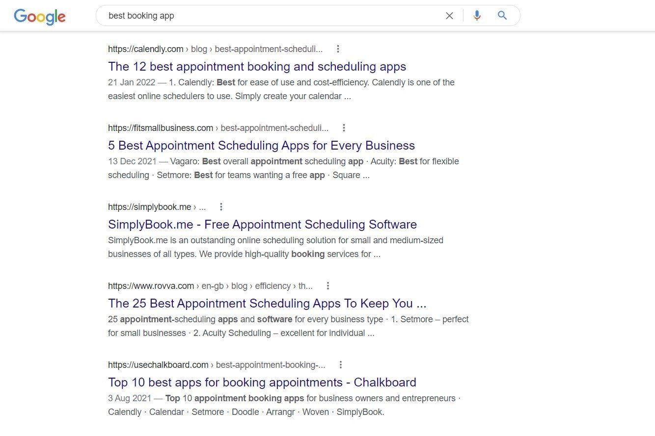 Search results for 'best booking app'