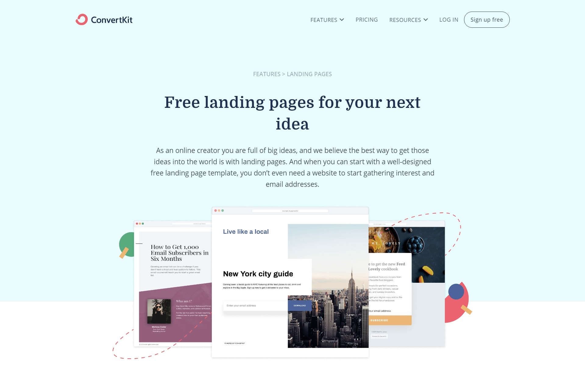 ConvertKit Landing Pages