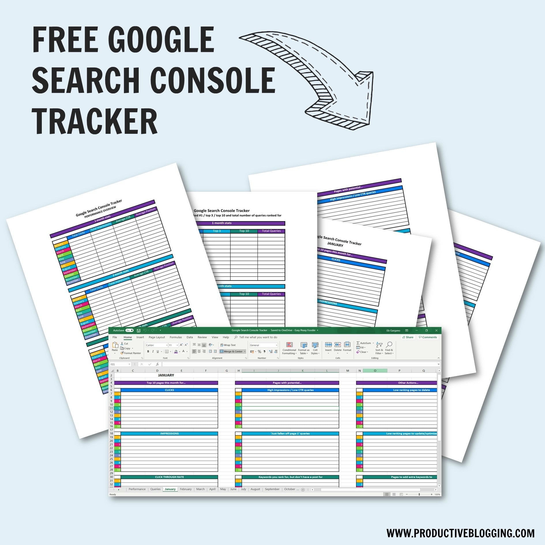 Free Google Search Console Tracker Spreadsheet