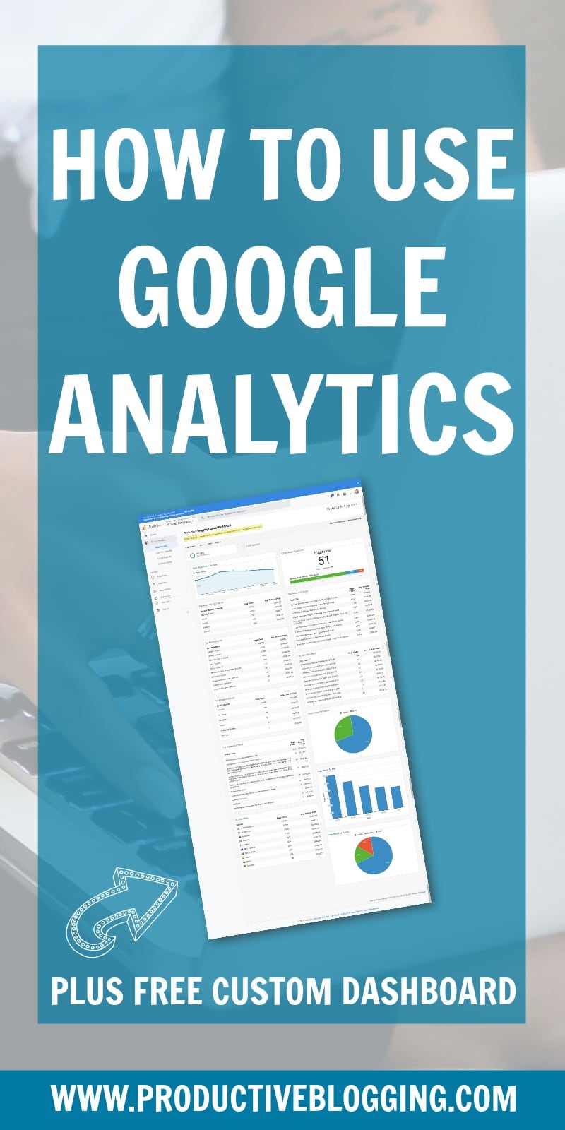 So you have your blog connected to Google Analytics, but how do you actually use it? In this beginner’s guide to Google Analytics, I share some of the key ways that Google Analytics can help you track your progress. Plus find out how you can get a FREE custom dashboard! #GoogleAnalytics #GoogleAnalyticsforBloggers #GoogleAnalyticsforBeginners #GoogleAnalyticsCustomDashboard #Bloggers #Blogging #WordPressBlog #WordPressWebsite WordPressBloggers #ProductiveBlogging