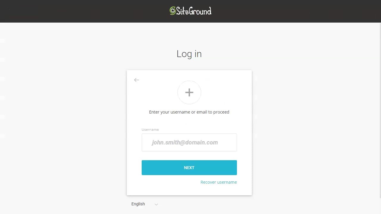 Siteground Login Page 