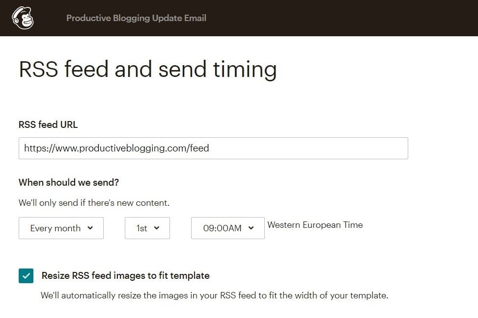 How to set up an automated email newsletter with Mailchimp