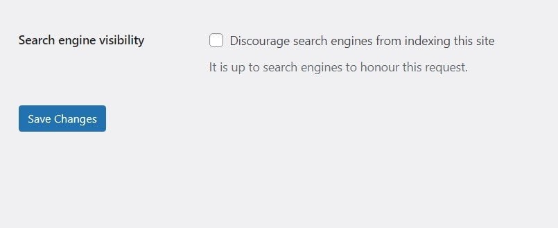 Settings >> Reading >> Search Engine Visibility Unchecked