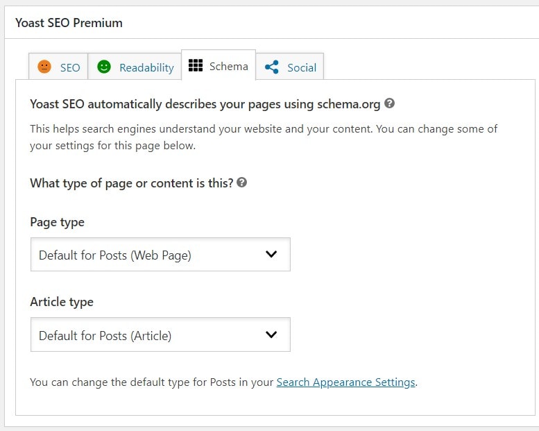 Yoast SEO Metabox Schema